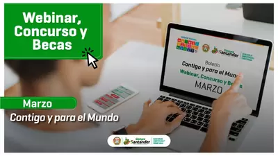 Boletín Santander Contigo y para el Mundo Webinars, concursos y becas