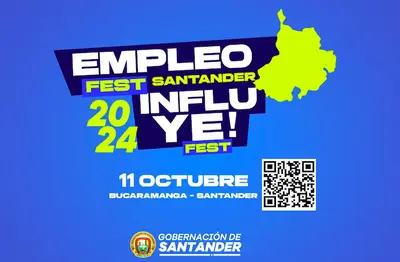 Alrededor de 4.000 empleos se ofrecerán este viernes en el Influye-fest y Empleo-fest de la Gobernación de Santander