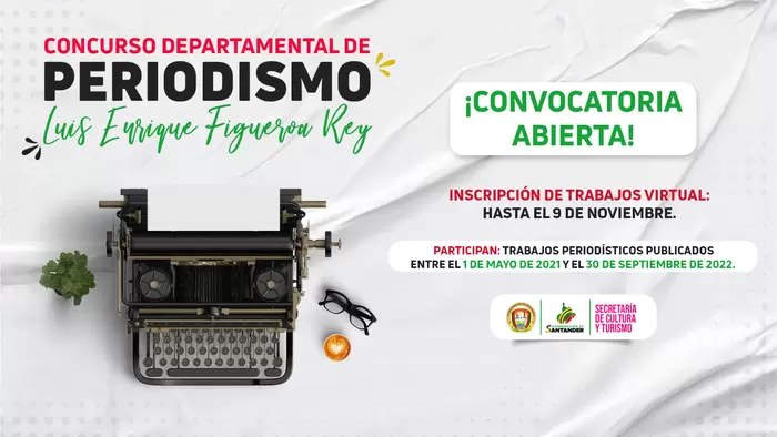 Inscríbase al Concurso Departamental de Periodismo Luis Enrique Figueroa Rey