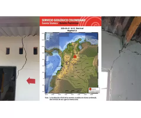 Son seis los municipios que tienen afectaciones tras sismo en Santander