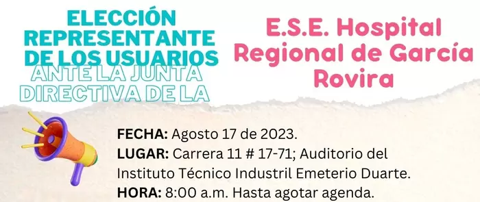 Elección representantes E.S.E. Hospital Regional de García Rovira