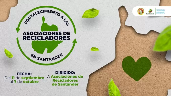 Abierta convocatoria que busca fortalecer asociaciones de recicladores en Santander